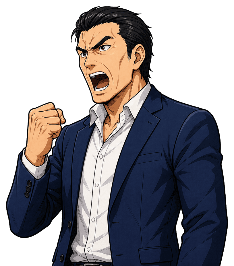 解決を提案する男性